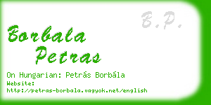 borbala petras business card