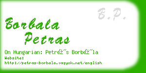 borbala petras business card